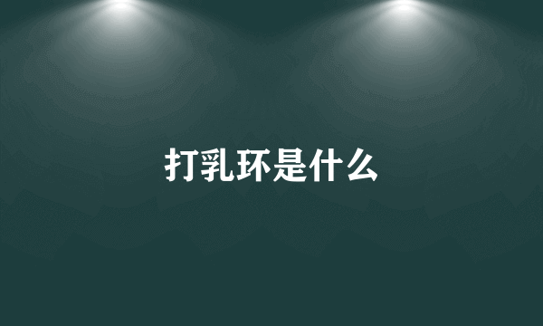 打乳环是什么