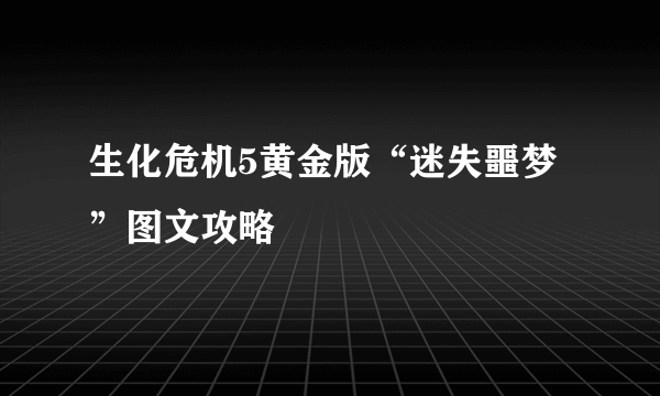 生化危机5黄金版“迷失噩梦”图文攻略