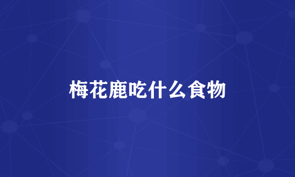 梅花鹿吃什么食物