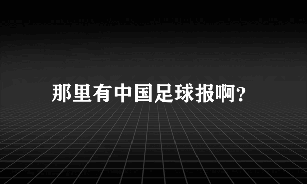 那里有中国足球报啊？
