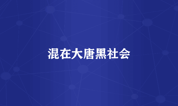 混在大唐黑社会