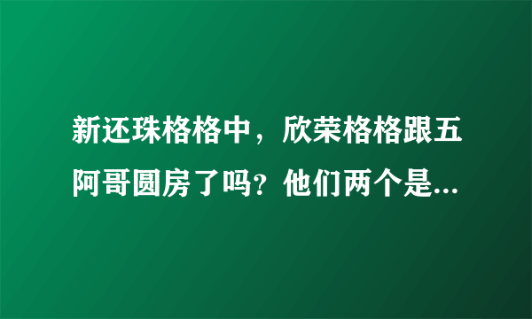 新还珠格格中，欣荣格格跟五阿哥圆房了吗？他们两个是不是还有了一个孩子？急求……谢谢~~~？