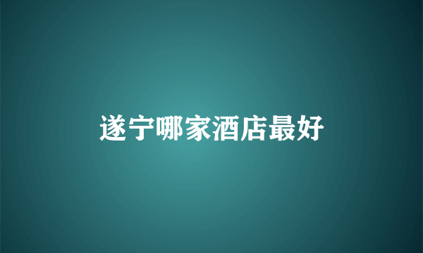 遂宁哪家酒店最好