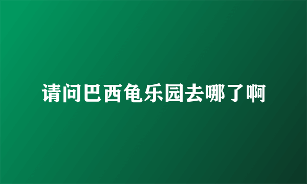 请问巴西龟乐园去哪了啊