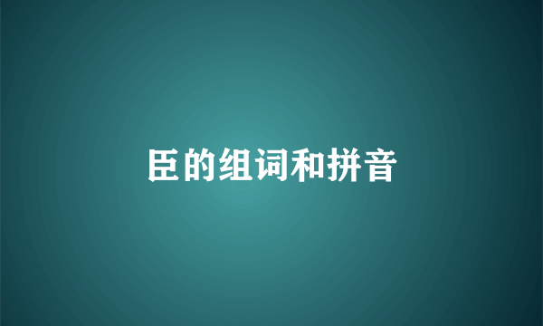 臣的组词和拼音