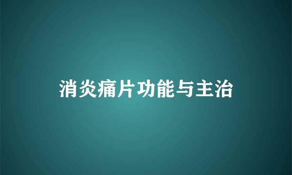消炎痛片功能与主治
