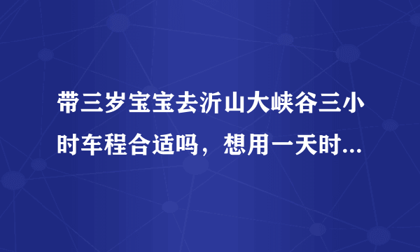 带三岁宝宝去沂山大峡谷三小时车程合适吗，想用一天时间，来回6小时。怕宝宝累病了