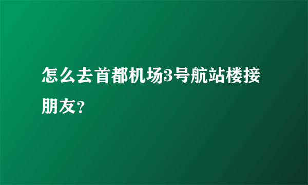 怎么去首都机场3号航站楼接朋友？