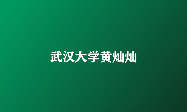 武汉大学黄灿灿