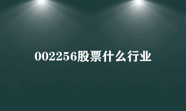 002256股票什么行业