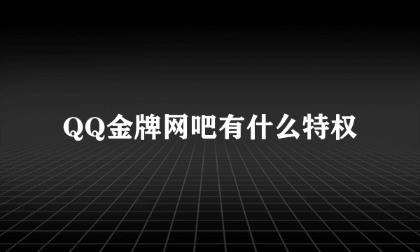QQ金牌网吧有什么特权