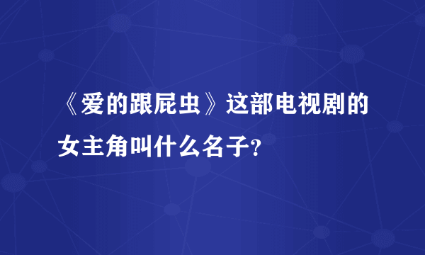 《爱的跟屁虫》这部电视剧的女主角叫什么名子？