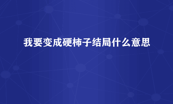 我要变成硬柿子结局什么意思