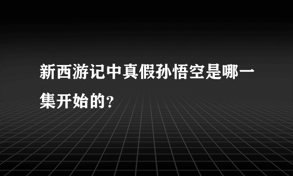 新西游记中真假孙悟空是哪一集开始的？
