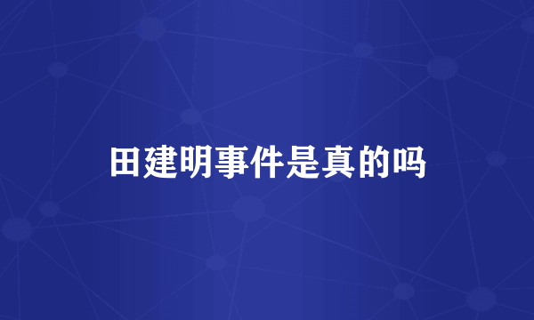 田建明事件是真的吗