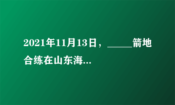 2021年11月13日，_____箭地合练在山东海阳试验成功。即将于2022年3月实施“一箭六星”首飞发射任务。（　　）A.长征九号