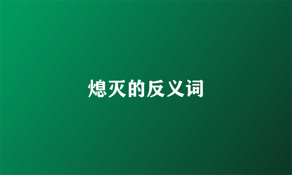 熄灭的反义词