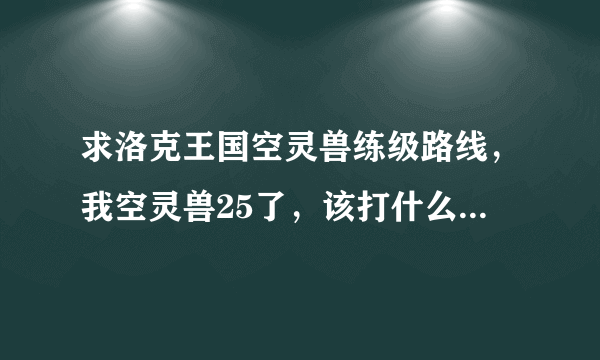 求洛克王国空灵兽练级路线，我空灵兽25了，该打什么经验多?