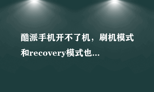 酷派手机开不了机，刷机模式和recovery模式也进不去，被孩子玩成这样，怎么办？急啊！！！！！
