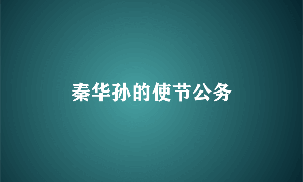秦华孙的使节公务