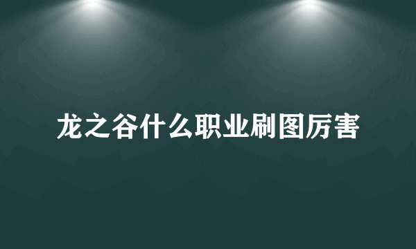 龙之谷什么职业刷图厉害
