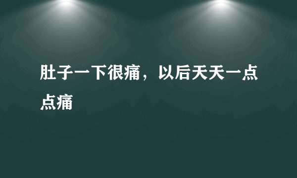 肚子一下很痛，以后天天一点点痛