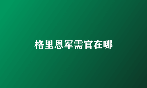 格里恩军需官在哪