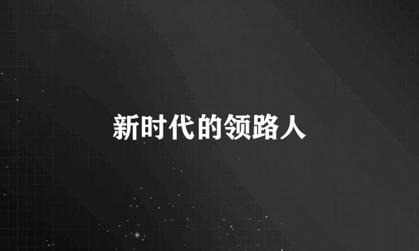 新时代的领路人