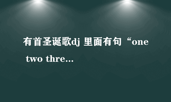 有首圣诞歌dj 里面有句“one two three……eight”的叫什么歌？谢谢！