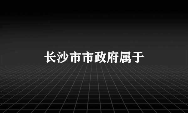 长沙市市政府属于
