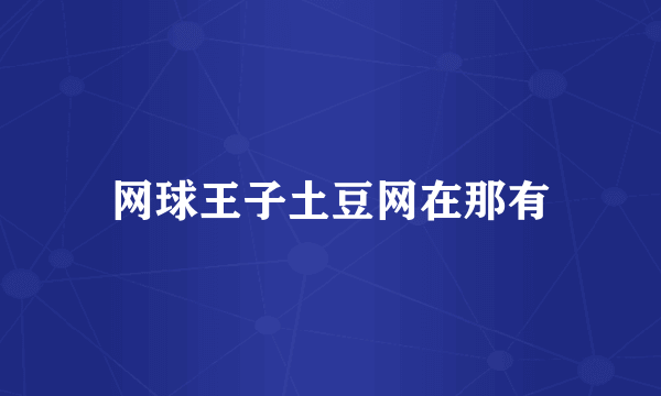 网球王子土豆网在那有