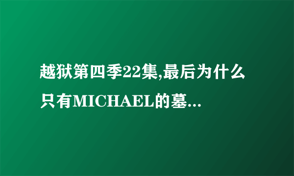 越狱第四季22集,最后为什么只有MICHAEL的墓碑,他是怎么去世的?