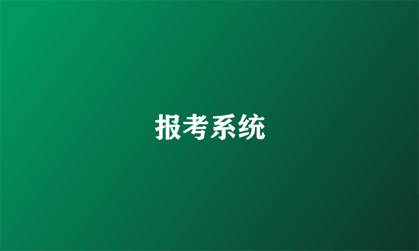 报考系统