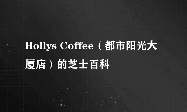 Hollys Coffee（都市阳光大厦店）的芝士百科