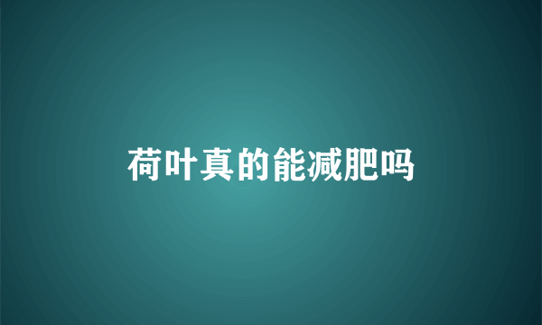 荷叶真的能减肥吗