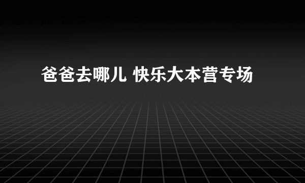 爸爸去哪儿 快乐大本营专场