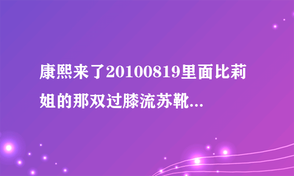 康熙来了20100819里面比莉姐的那双过膝流苏靴是什么牌子的？