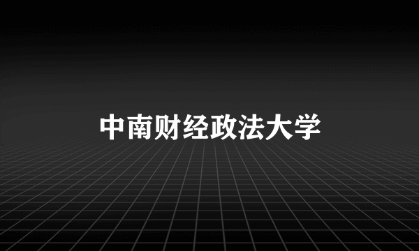 中南财经政法大学