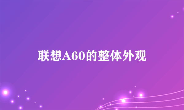 联想A60的整体外观