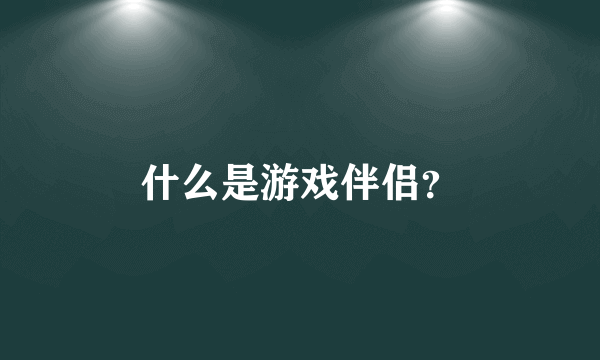 什么是游戏伴侣？