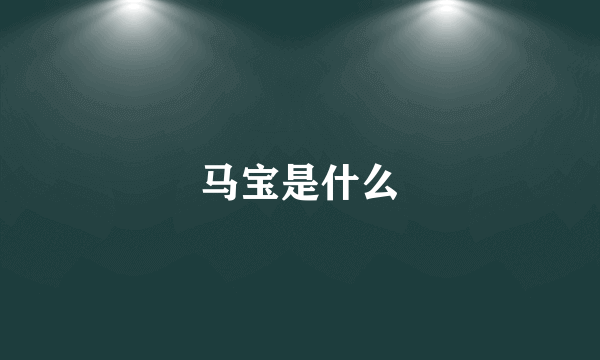 马宝是什么