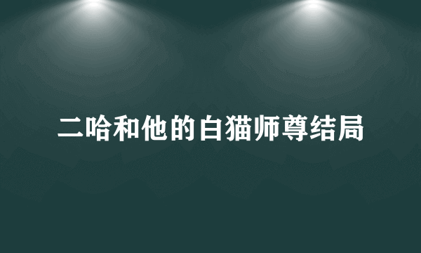 二哈和他的白猫师尊结局