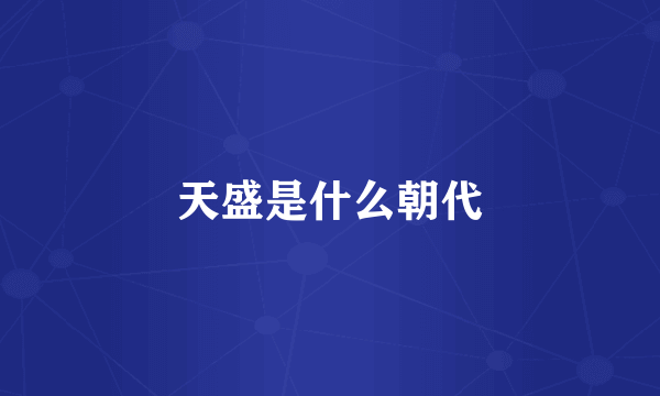 天盛是什么朝代