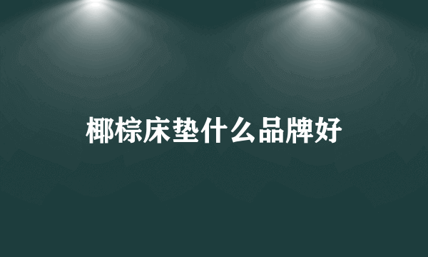 椰棕床垫什么品牌好