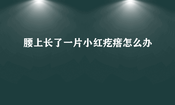 腰上长了一片小红疙瘩怎么办