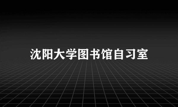 沈阳大学图书馆自习室
