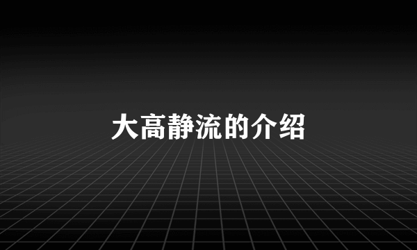 大高静流的介绍