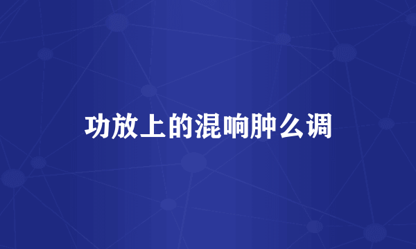 功放上的混响肿么调