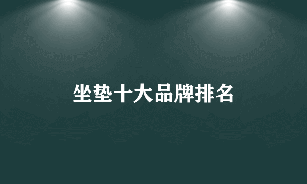 坐垫十大品牌排名