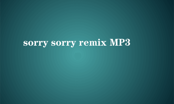 sorry sorry remix MP3